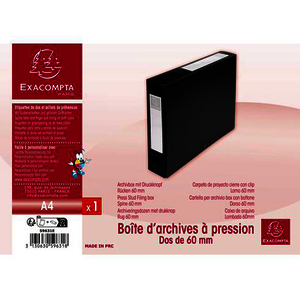BOITE DE CLASSEMENT POLYPRO DOS 60 NOIR