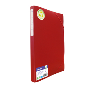 ECO-GREEN BOITE DE CLASSEMENT PP RECYCLE DOS 25 COLORIS ROUGE