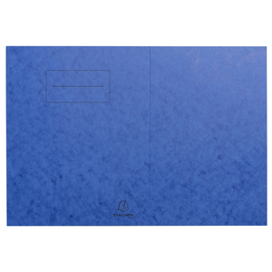 PROTÈGE-CAHIER CARTON 17X22 2 RABATS 225GR  BLEU