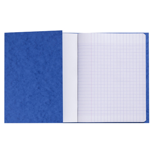 PROTÈGE-CAHIER CARTON 17X22 2 RABATS 225GR  BLEU