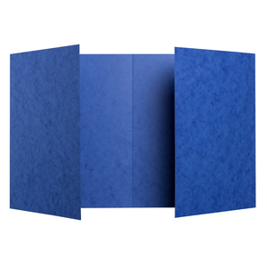 PROTÈGE-CAHIER CARTON 17X22 2 RABATS 225GR  BLEU