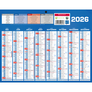 CALENDRIER PETIT FORMAT 21X27CM SEPTEMBRE/DÉCEMBRE