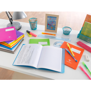 KOVERBOOK CAHIER 24X32 96P GDS CARREAUX VERT 90G PIQURE