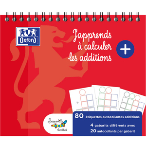 BLOC 80 GABARITS D'ADDITION 15X12,5CM