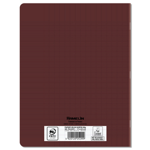 CAHIER PP MARRON 17X22 96P SÉYÈS 90G PIQURE