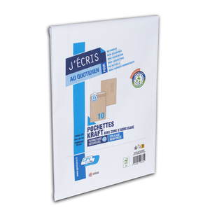 10 POCHETTES KRAFT 229X324MM