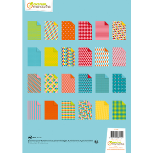 96F PAPIER IMPRIMES 21X29,7CM MOTIFS GEOMETRIQUES