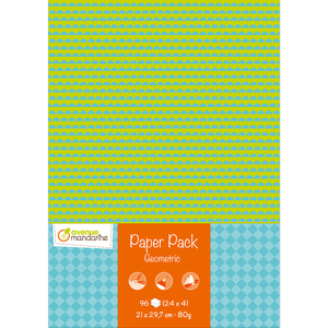 96F PAPIER IMPRIMES 21X29,7CM MOTIFS GEOMETRIQUES