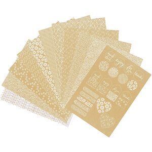 20F PAPIER IMPRIMÉS 21X29,7CM MOTIFS KRAFT FLORAL