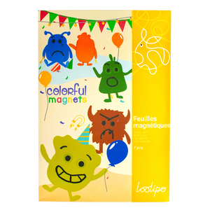 7 FEUILLES AIMANTÉES À DECOUPER A4 7 COLORIS ASSORTIS