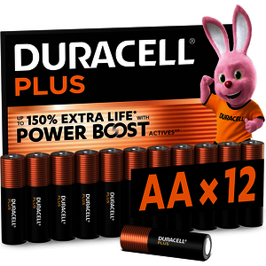 ALCALINE + 100% 12 PILES AA