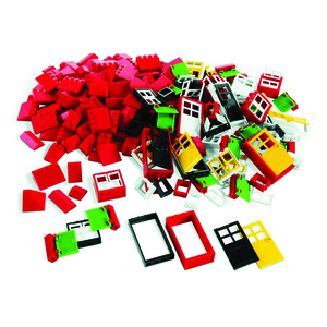 LEGO - ENSEMBLE DE PORTES, FENÊTRES ET TUILES DE TOIT
