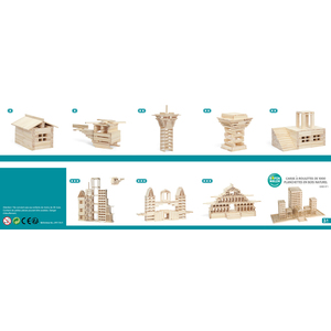 1000 PLANCHETTES COLORIS NATUREL CAISSE A ROULETTES