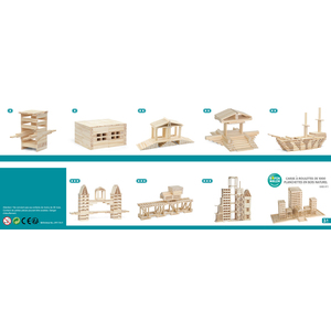 1000 PLANCHETTES COLORIS NATUREL CAISSE A ROULETTES