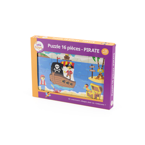 PUZZLE BOIS PIRATE 16 PIECES
