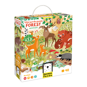 PUZZLE JUMBO ANIMAUX DE LA FORET 40 PIECES