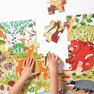 PUZZLE JUMBO ANIMAUX DE LA FORET 40 PIECES