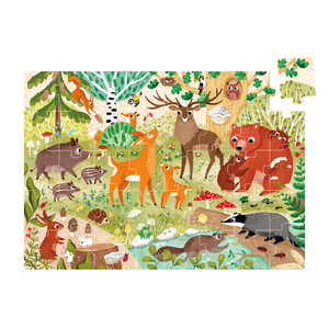 PUZZLE JUMBO ANIMAUX DE LA FORET 40 PIECES