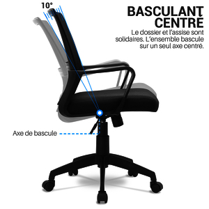 FAUTEUIL OPERATEUR CRUCIS NOIR