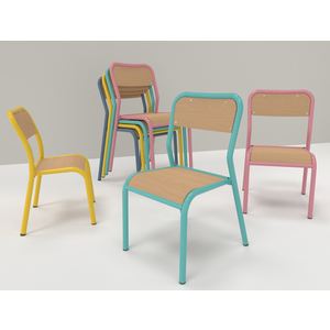 CHAISE 401 TAILLE 4 COLORIS HETRE/VERT D'EAU