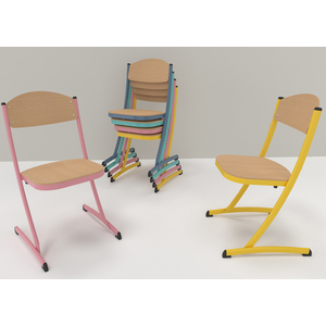 CHAISE THEOREME 2 TAILLE 6 COLORIS HETRE/JAUNE GENET