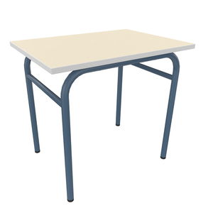 TABLE AXIS 1 PERSONNE 50*70 T5 BLEU D'ALUMINE - PLATEAU SERINGA - CHA