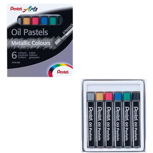 PENTEL ARTS 6 PASTELS COLORIS METALISES ASSORTIS