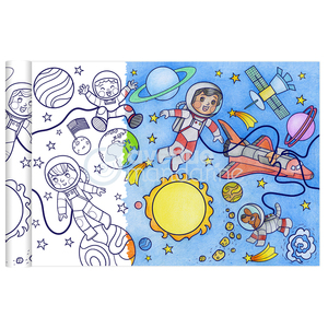 L'ESPACE - COLORIAGE GÉANT 0,3PETITS CARREAUXM