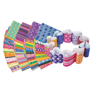 192 FEUILLES PAPIER DECORATIF 14X22CM ASSORTIES