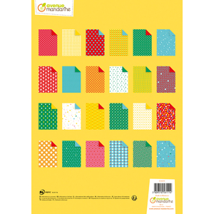 96F PAPIER IMPRIMES 21X29,7CM MOTIFS COEURS ET ETOILES