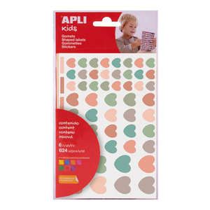 624 GOMMETTES CURS TAILLES ET COLORIS NORDIQUES ASSORTIS