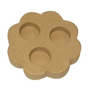 BOUGEOIR P/TABLE EN CARTON FLEUR 150X150X25MM