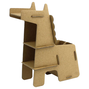 15 POTS À CRAYONS FORME GIRAFE CARTON BRUN