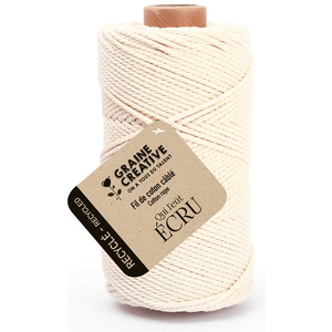 1 BOBINE COTON CABLÉ RECYCLE 100M COLORIS ÉCRU