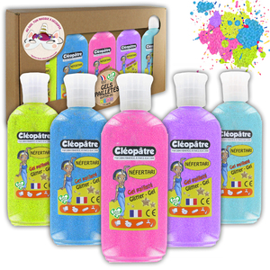 5 GELS PAILLETTES 100ML COLORIS NEONS ASSORTIS