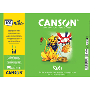 CANSON KIDS DESSIN BLANC A4 90G 100F