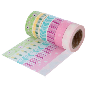 6 RUBANS ADHESIFS COLORIS ASSORTIS TUTTI FRUTTI