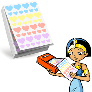 RECHARGE POUR ECO PACK 2400 GOMMETTES CURS 4 COLORIS PASTELS TAILLE