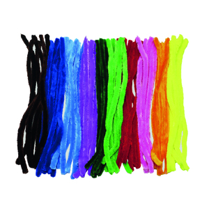 60 MAXI CHENILLES 20MM L50CM 10 COLORIS ASSORTIS