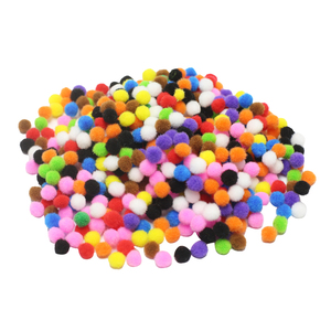 1000 POMPONS 10MM 10 COLORIS VIFS ASSORTIS
