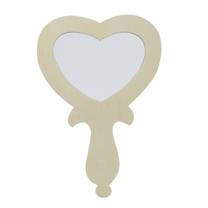 10 MIROIRS A MAIN FORME CUR 11X16CM BOIS