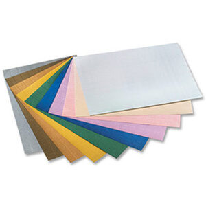 CARTON ONDULE MICRO CANNELURE IRISE/METALLIQUE 50X70CM PAQUET 10 FEUI