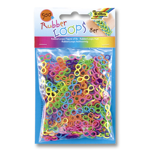 RUBBER LOOPS - SACHET DE 500 PIÈCES COULEURS ASSORTIES