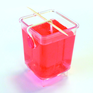 MOULE BOUGIE PLASTIQUE CRISTAL CARRE