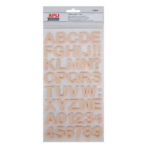 STICKERS LETTRES & CHIFFRES MOUSSE - 104 pièces