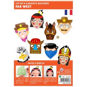 GABARITS MASQUES FAR WEST LOT DE 8 ASSORTIS