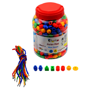 650 PERLES PLASTIQUES 13MM FORMES ET COLORIS ASSORTIS