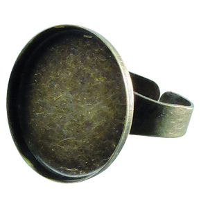 LOT DE 15 BAGUES CREUSES BRONZE FORMES CARRÉES, OVALES ET RONDES