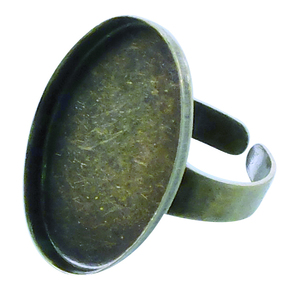 LOT DE 15 BAGUES CREUSES BRONZE FORMES CARRÉES, OVALES ET RONDES