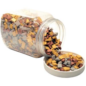 MOSAIQUES METALLISEES 10 X 10MM OR,ARGENT ET BRONZE POT DE 1KG